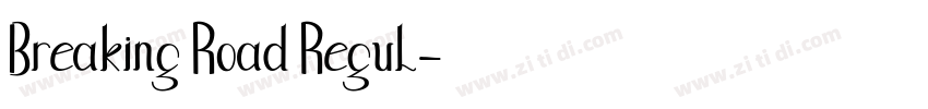 Breaking Road Regul字体转换